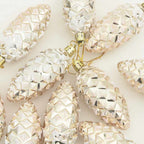vidaXL Weihnachts-Tannenzapfen Ball 40 pcs Champagner Kunststoff
