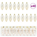 vidaXL Weihnachts-Tannenzapfen Ball 40 pcs Champagner Kunststoff
