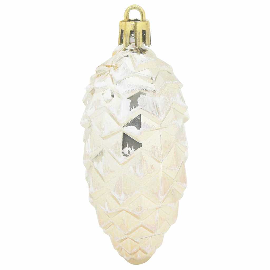 vidaXL Weihnachts-Tannenzapfen Ball 40 pcs Champagner Kunststoff