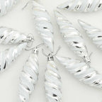 vidaXL Weihnachtliche Spiralenform Kugel 40 pcs Silber Kunststoff