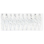 vidaXL Weihnachtliche Spiralenform Kugel 40 pcs Silber Kunststoff