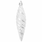 vidaXL Weihnachtliche Spiralenform Kugel 40 pcs Silber Kunststoff