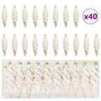 vidaXL Weihnachtliche Spiralenform Kugel 40 pcs Champagner Kunststoff