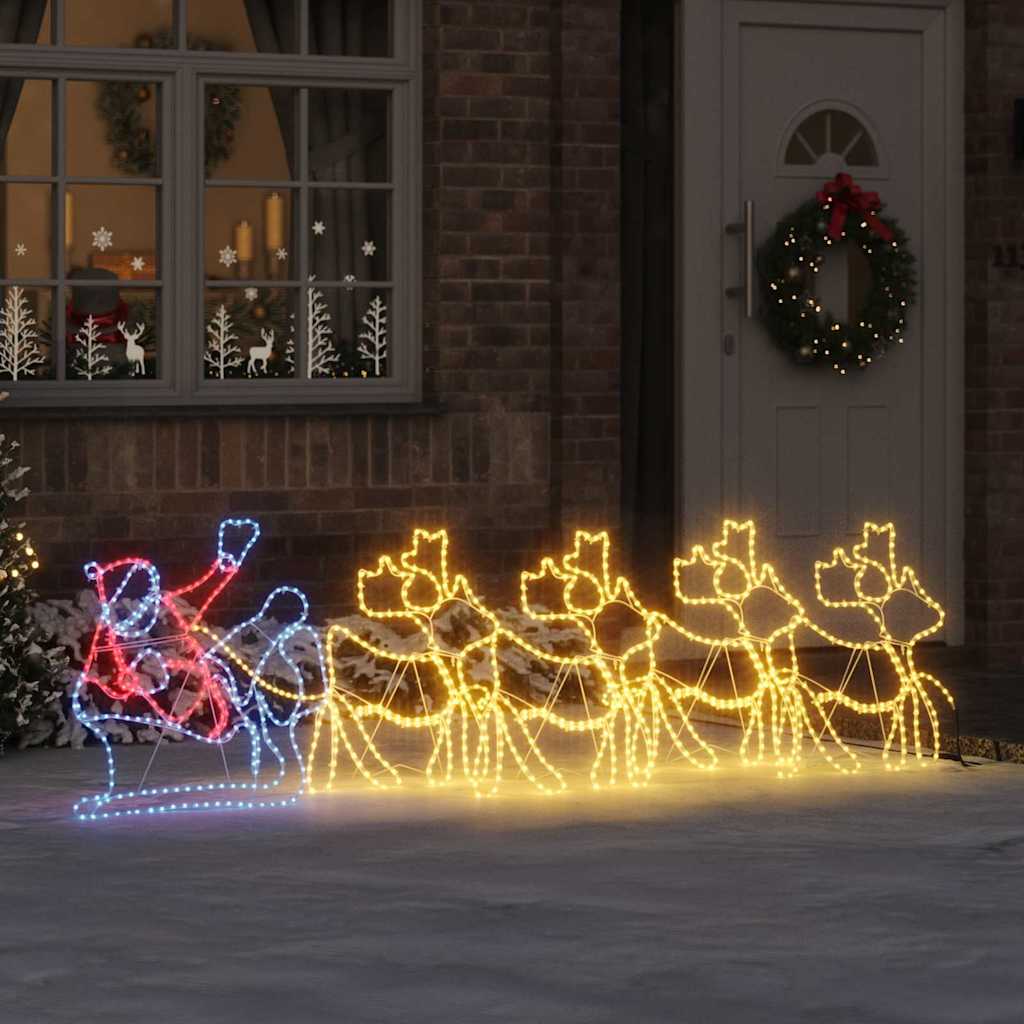 vidaXL Weihnachtsdekoration mit 1224 LEDs Mehrfarbig 69 x 79 cm PVC
