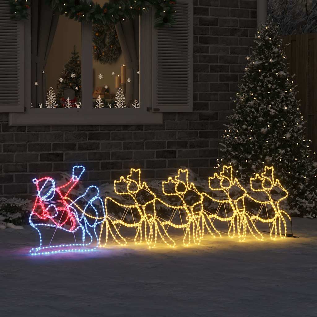 vidaXL Weihnachtsdekoration mit 1224 LEDs Mehrfarbig 69 x 79 cm PVC