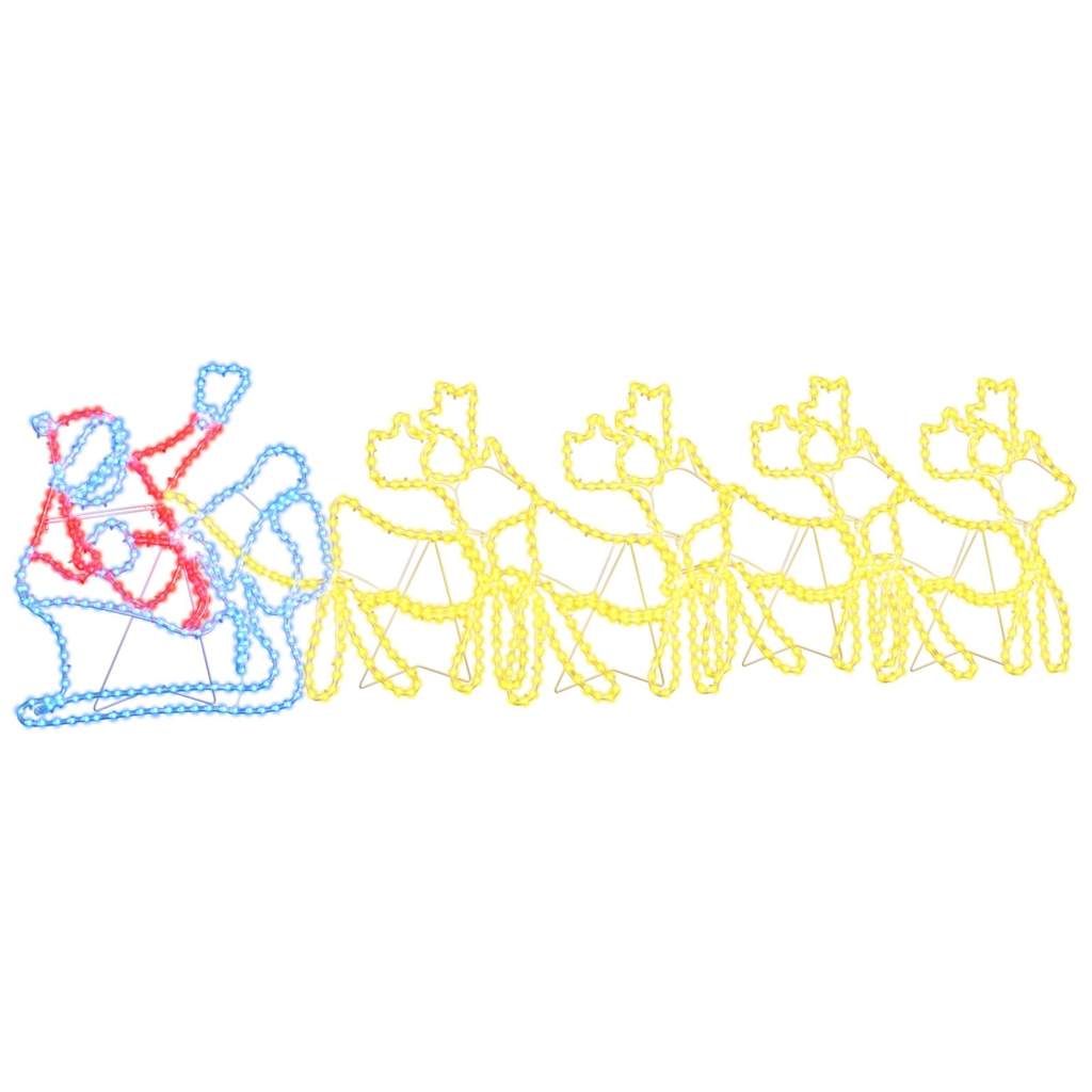 vidaXL Weihnachtsdekoration mit 1224 LEDs Mehrfarbig 69 x 79 cm PVC