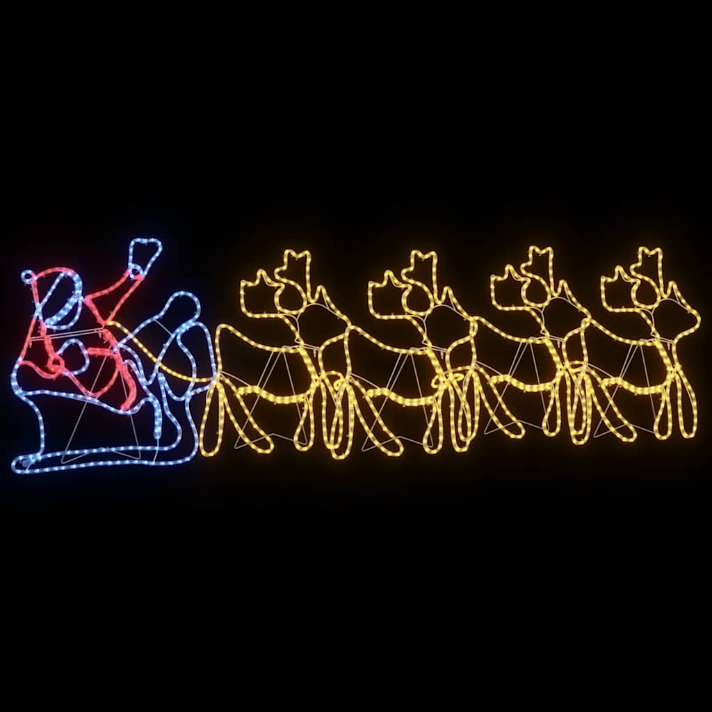 vidaXL Weihnachtsdekoration mit 1224 LEDs Mehrfarbig 69 x 79 cm PVC