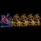 vidaXL Weihnachtsdekoration mit 1224 LEDs Mehrfarbig 69 x 79 cm PVC