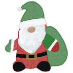 vidaXL Beleuchteter Weihnachtsmann Warmes Weiß 70 x 62 cm Lamé-Stoff