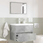 vidaXL Badezimmermöbel-Set Beton Grau 60 x 38,3 x 45 cm Holzwerkstoff
