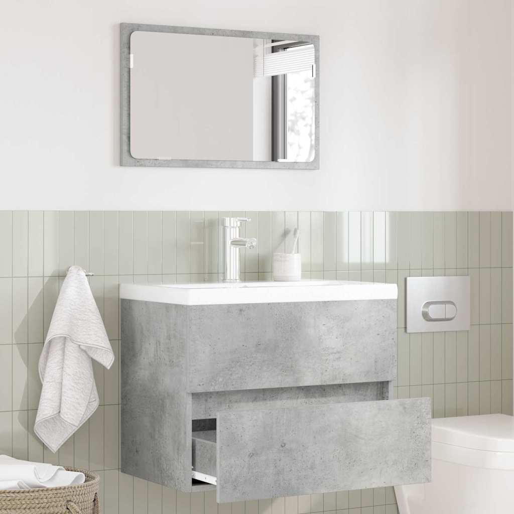 vidaXL Badezimmermöbel-Set Beton Grau 60 x 38,3 x 45 cm Holzwerkstoff