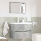vidaXL Badezimmermöbel-Set Beton Grau 60 x 38,3 x 45 cm Holzwerkstoff