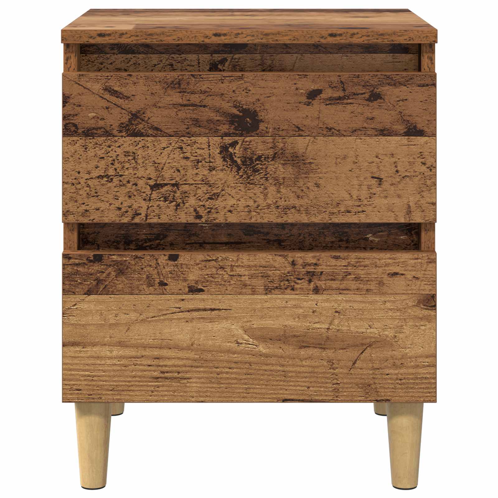 vidaXL Bettschränke 2 pcs Altholz 40 x 35 x 50 cm Holzwerkstoff