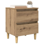 vidaXL Bettschränke 2 pcs Artisan-Eiche 40 x 35 x 50 cm Holzwerkstoff