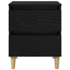vidaXL Bettschrank Schwarz Eichen-Optik 40 x 35 x 50 cm Holzwerkstoff