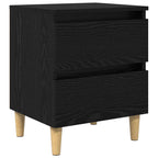 vidaXL Bettschränke 2 pcs Schwarz Eichen-Optik 40 x 35 x 50 cm