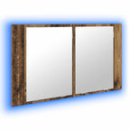 vidaXL Badezimmerspiegelschrank Altholz 80 x 12 x 45 cm Holzwerkstoff