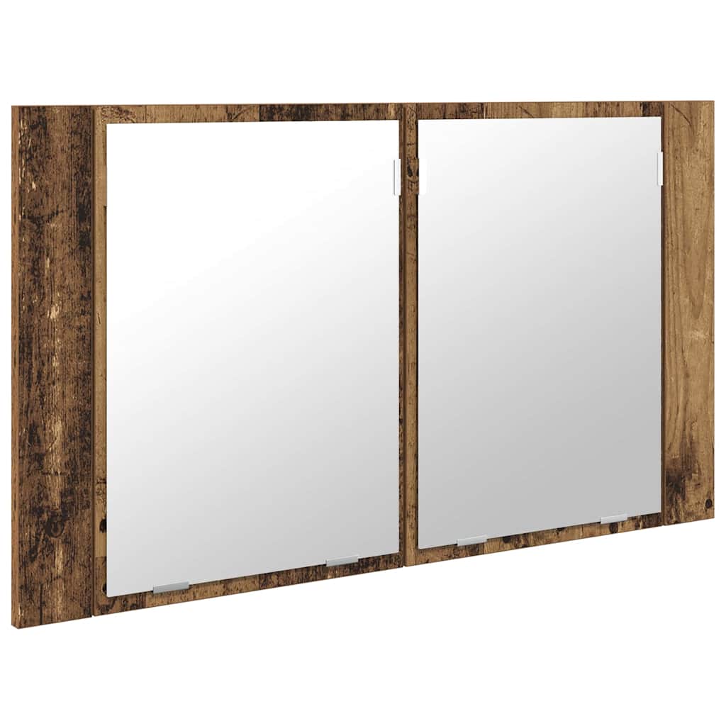 vidaXL Badezimmerspiegelschrank Altholz 80 x 12 x 45 cm Holzwerkstoff