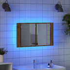 vidaXL Badezimmerspiegelschrank mit Tür Artisan-Eiche 80 x 12 x 45 cm