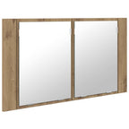vidaXL Badezimmerspiegelschrank mit Tür Artisan-Eiche 80 x 12 x 45 cm