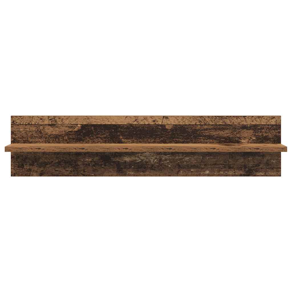 vidaXL Wandregale 4 pcs Altholz 80 x 11,5 x 18 cm Holzwerkstoff