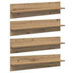 vidaXL Wandregale 4 pcs Artisan-Eiche 80 x 11,5 x 18 cm Holzwerkstoff