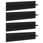 vidaXL Wandregale 4 pcs Schwarz Eichen-Optik 80 x 11,5 x 18 cm
