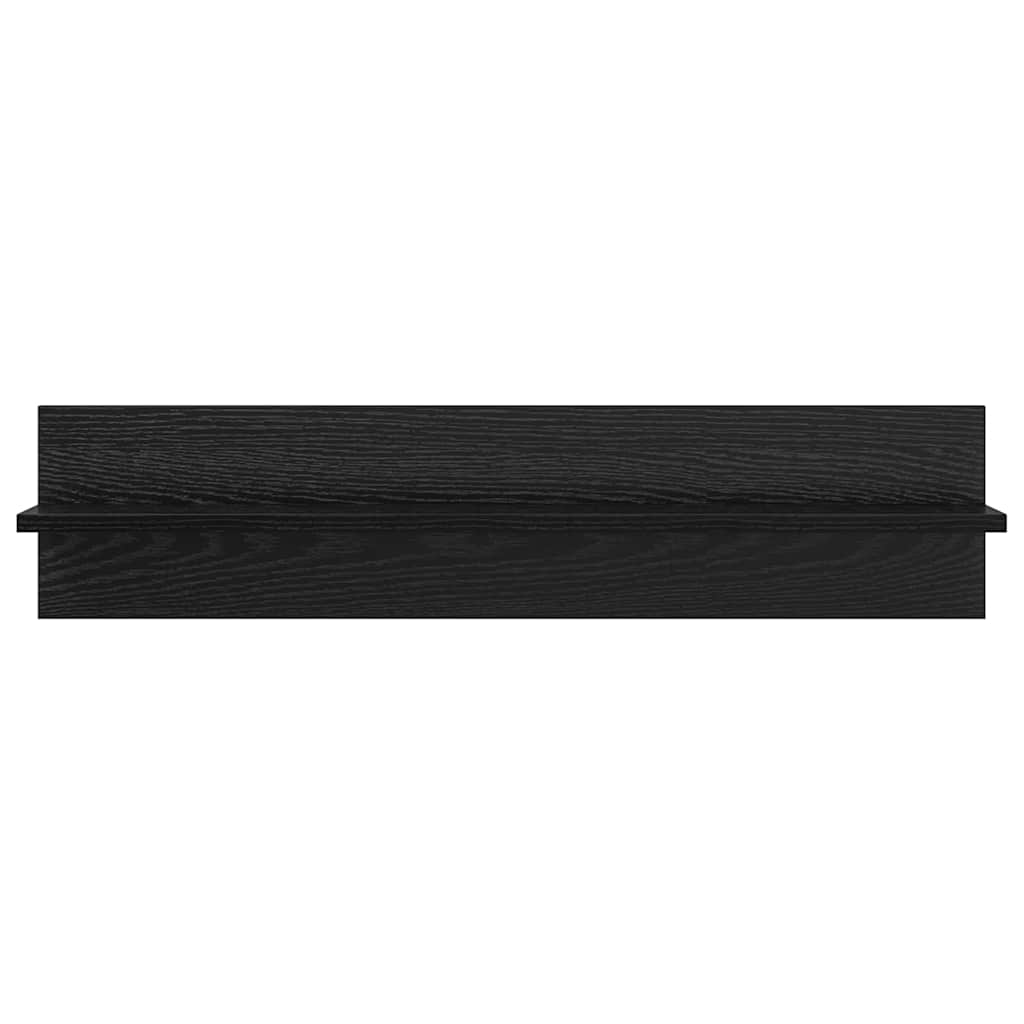 vidaXL Wandregale 4 pcs Schwarz Eichen-Optik 80 x 11,5 x 18 cm