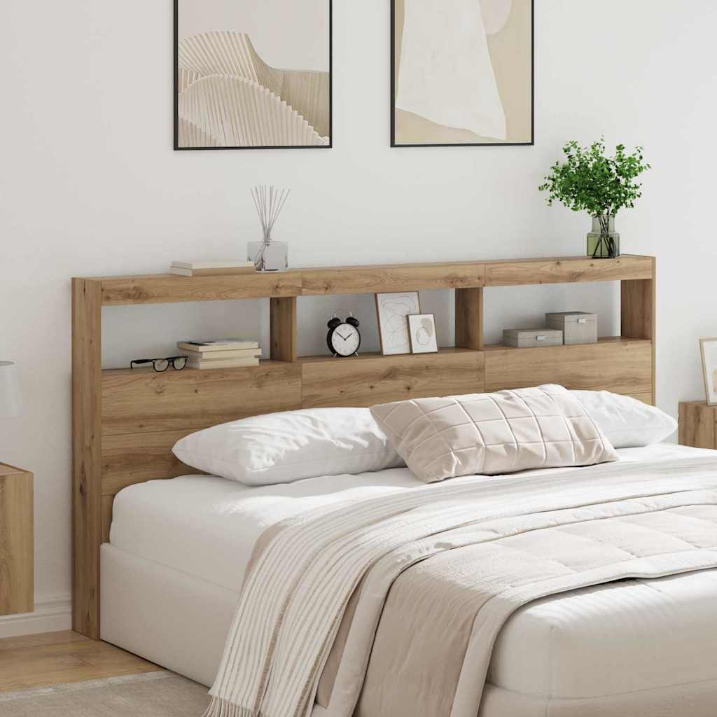 vidaXL Kopfteil Artisan-Eiche 200 x 17 x 102 cm Holzwerkstoff