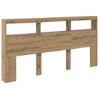 vidaXL Kopfteil Artisan-Eiche 200 x 17 x 102 cm Holzwerkstoff