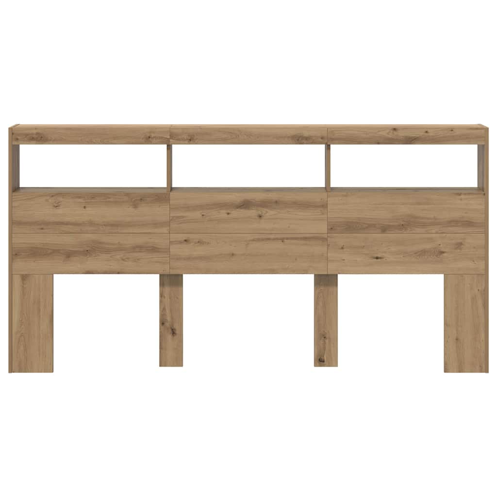 vidaXL Kopfteil Artisan-Eiche 200 x 17 x 102 cm Holzwerkstoff