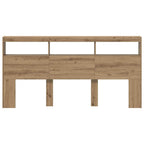 vidaXL Kopfteil Artisan-Eiche 200 x 17 x 102 cm Holzwerkstoff