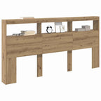 vidaXL Kopfteil Artisan-Eiche 200 x 17 x 102 cm Holzwerkstoff