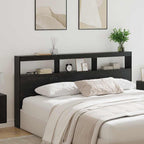 vidaXL Kopfteil Schwarz Eichen-Optik 200 x 17 x 102 cm Holzwerkstoff