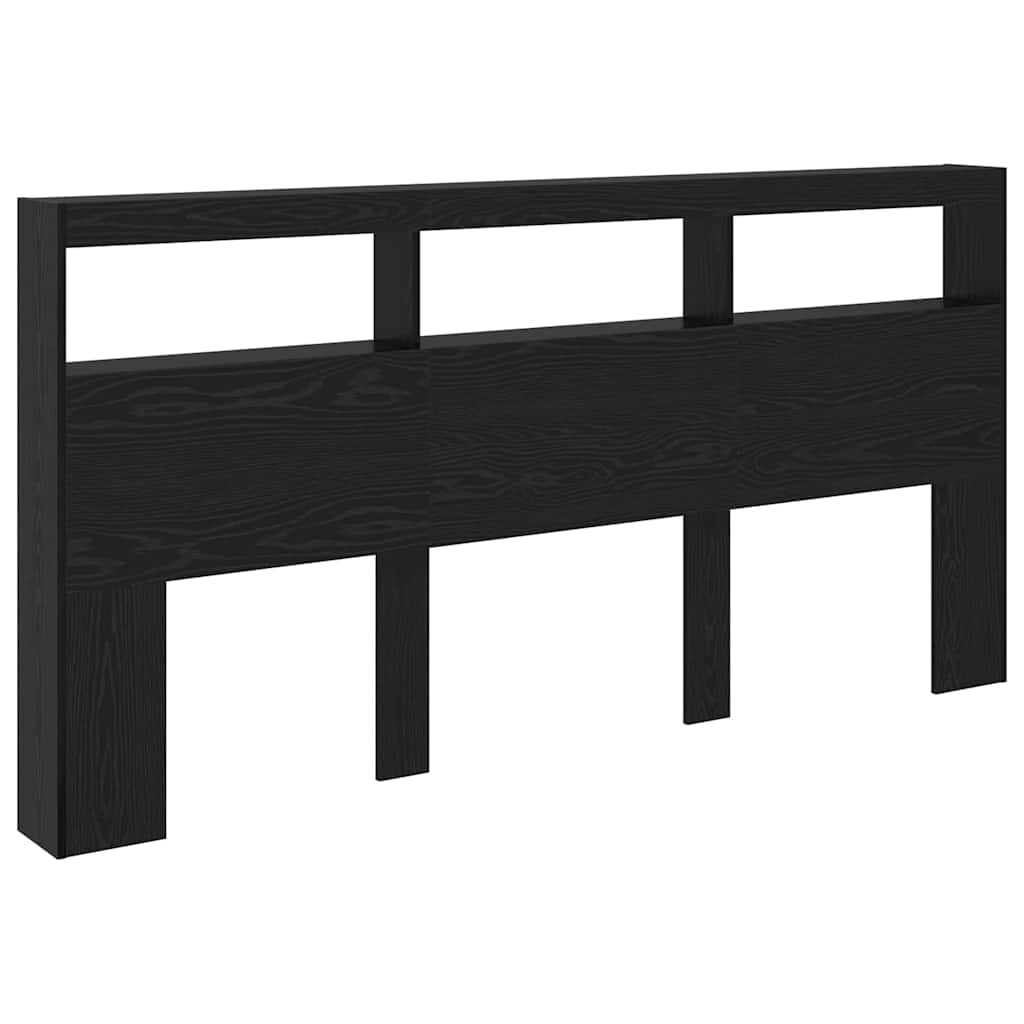 vidaXL Kopfteil Schwarz Eichen-Optik 200 x 17 x 102 cm Holzwerkstoff