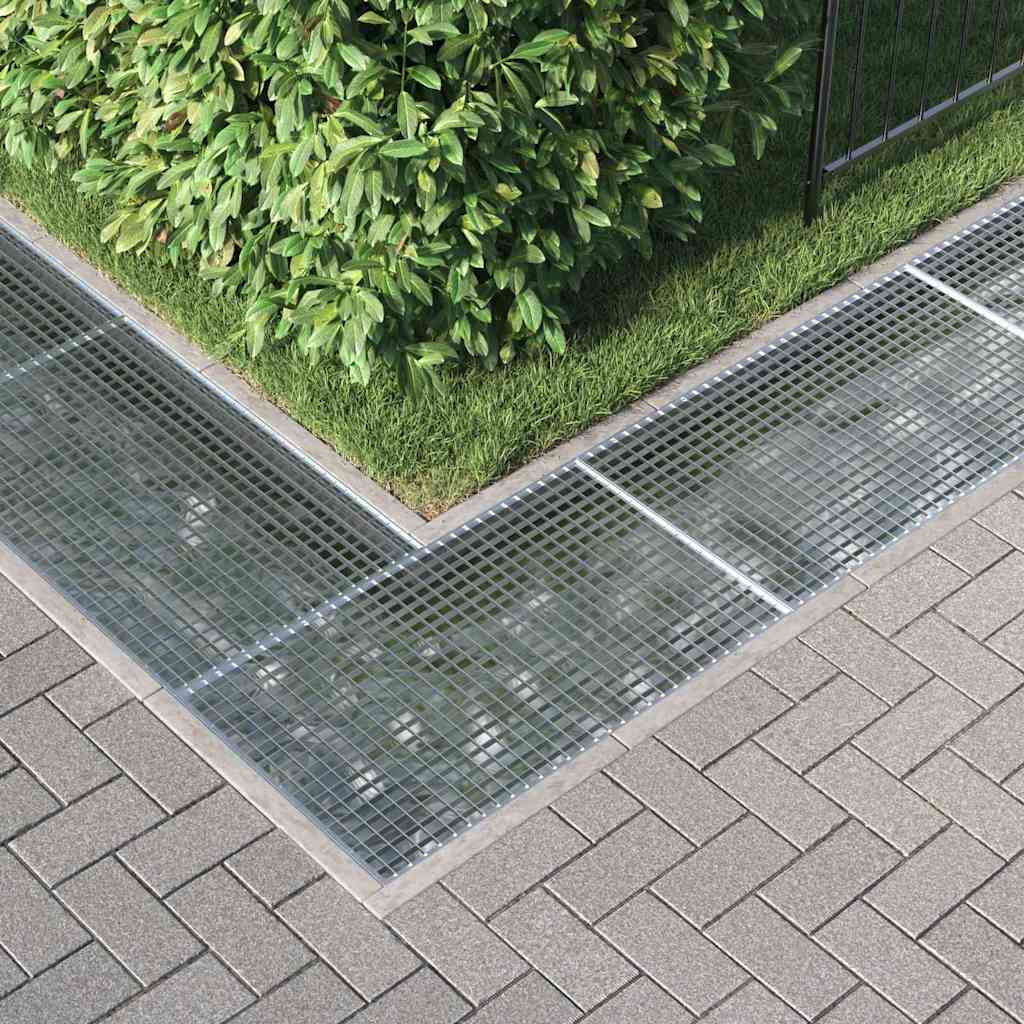 vidaXL Gitter Silber 30 x 30 x 2 cm Feuerverzinkter Stahl