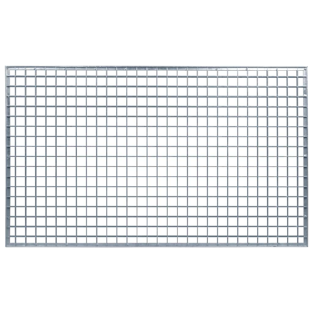vidaXL Gitter Silber 30 x 30 x 2 cm Feuerverzinkter Stahl