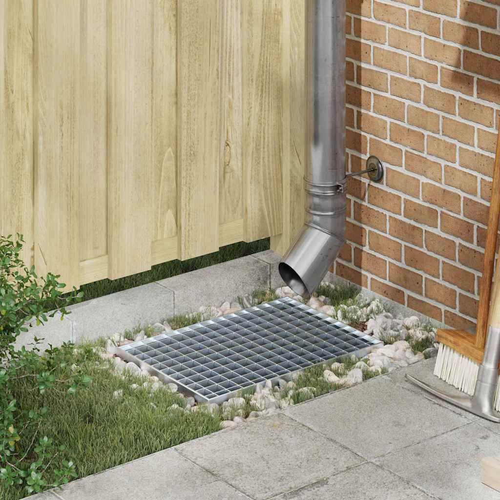 vidaXL Gitter Silber 30 x 30 x 2 cm Feuerverzinkter Stahl
