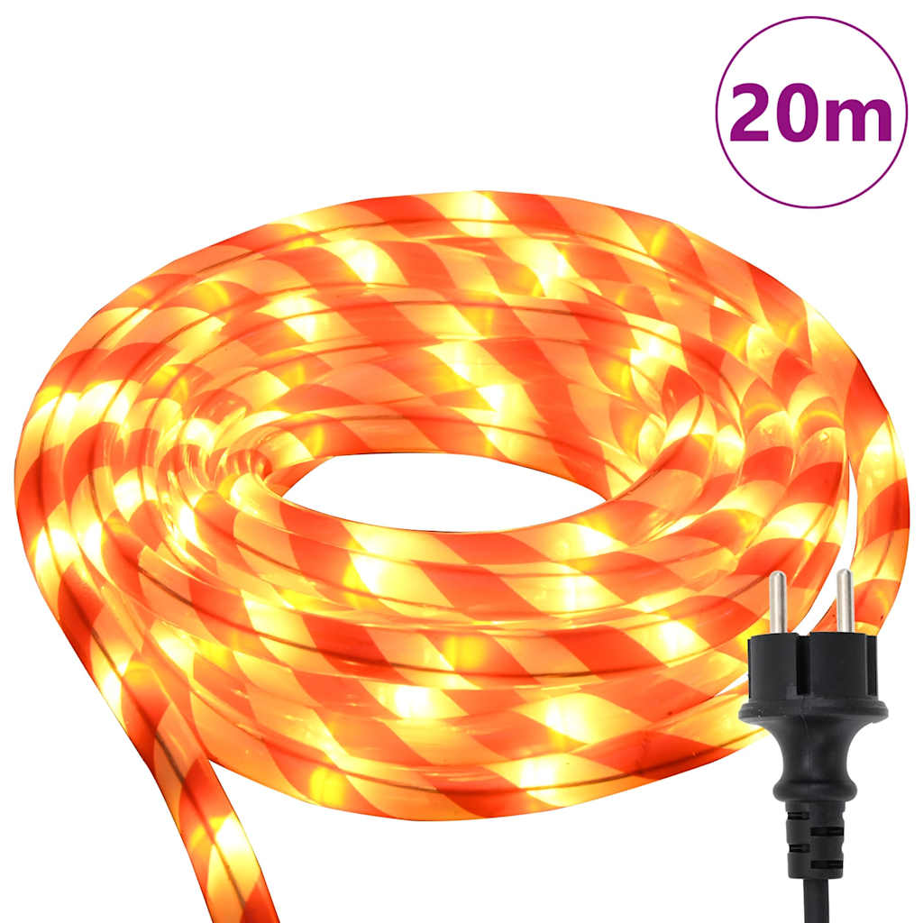 vidaXL Lichtseil mit 480 LEDs Warmes Weiß 20 m PVC