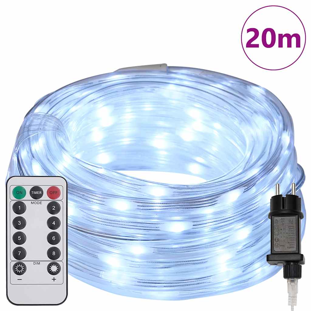 vidaXL Lichtseil mit 480 LEDs Kaltweiß 20 m PVC
