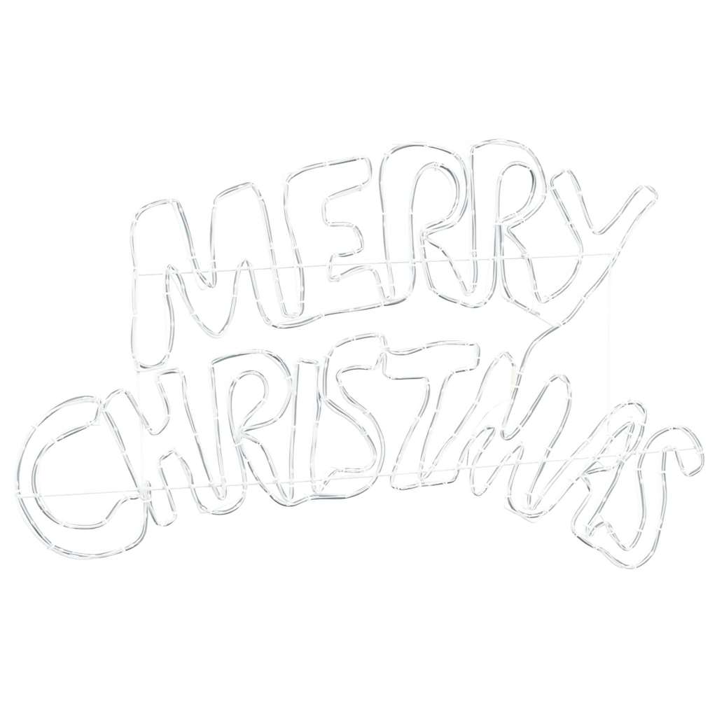 vidaXL Weihnachtsschild mit 240 LEDs Mehrfarbig 99,5 x 54 cm PVC