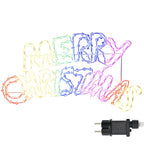 vidaXL Weihnachtsschild mit 240 LEDs Mehrfarbig 99,5 x 54 cm PVC