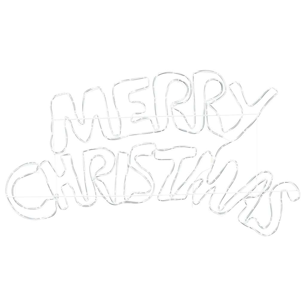 vidaXL Weihnachtsschild mit 240 LEDs Mehrfarbig 99,5 x 54 cm PVC