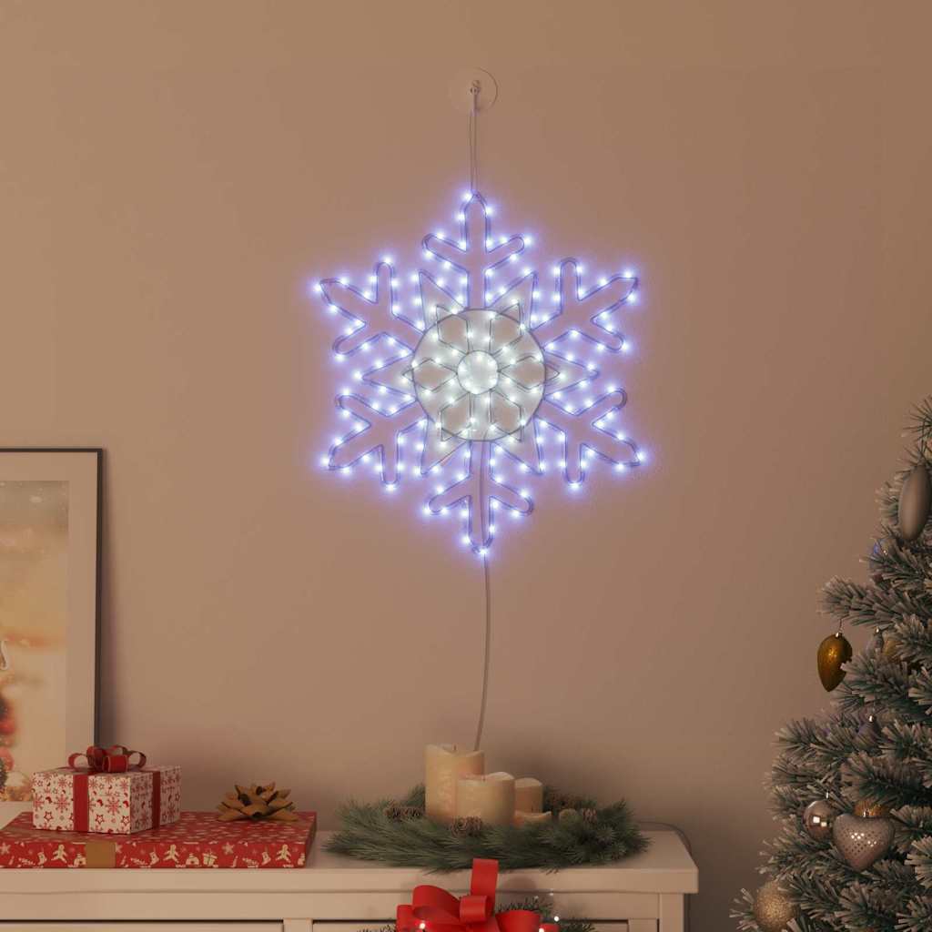 vidaXL Weihnachts Schneeflocke Blau 55,5 x 55,5 x 0,75 cm PVC
