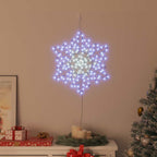 vidaXL Weihnachts Schneeflocke Blau 55,5 x 55,5 x 0,75 cm PVC