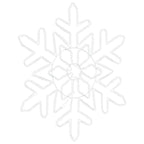 vidaXL Weihnachts Schneeflocke Blau 55,5 x 55,5 x 0,75 cm PVC