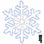 vidaXL Weihnachts Schneeflocke Blau 55,5 x 55,5 x 0,75 cm PVC