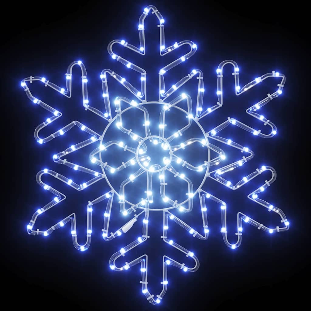 vidaXL Weihnachts Schneeflocke Blau 55,5 x 55,5 x 0,75 cm PVC