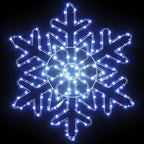 vidaXL Weihnachts Schneeflocke Blau 55,5 x 55,5 x 0,75 cm PVC