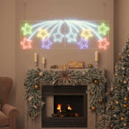 vidaXL Weihnachtsstern mit 432 LEDs Mehrfarbig 182 x 58 cm PVC